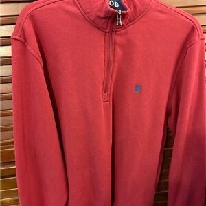 Izod Men's Red 1|4 Zip-Up Sweater